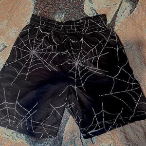 Black Spider Web Men's Shorts